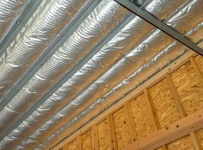 Isolation de toit sous charpente métallique et mur en OSB à Sartrouville dans les Yvelines 78