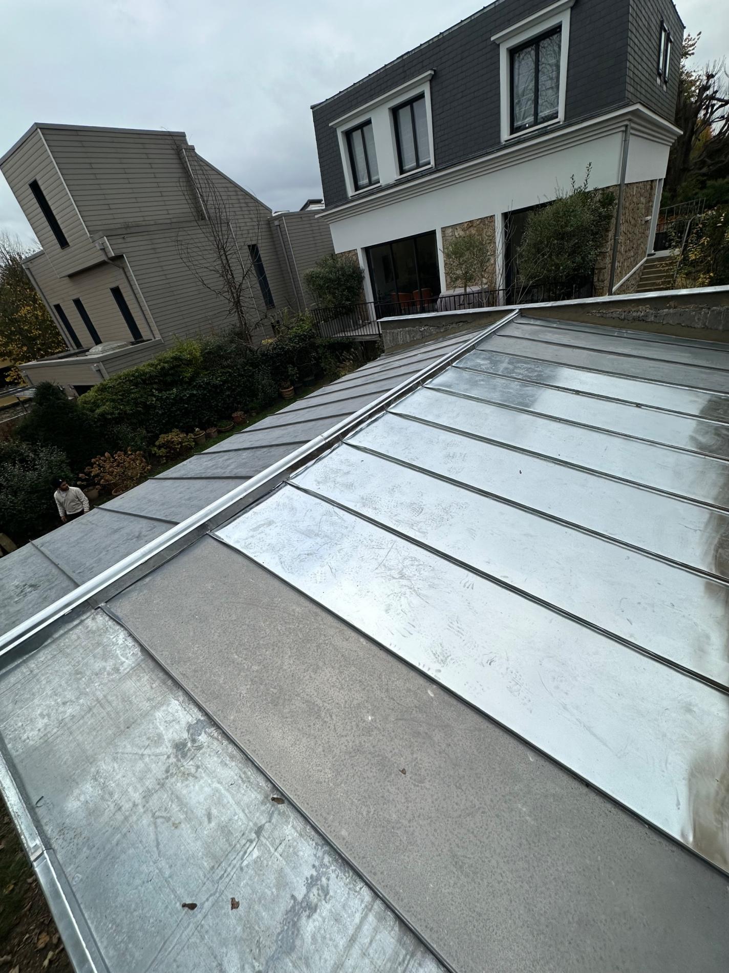 Chantier octobre 2024 zinc naturel joint debout