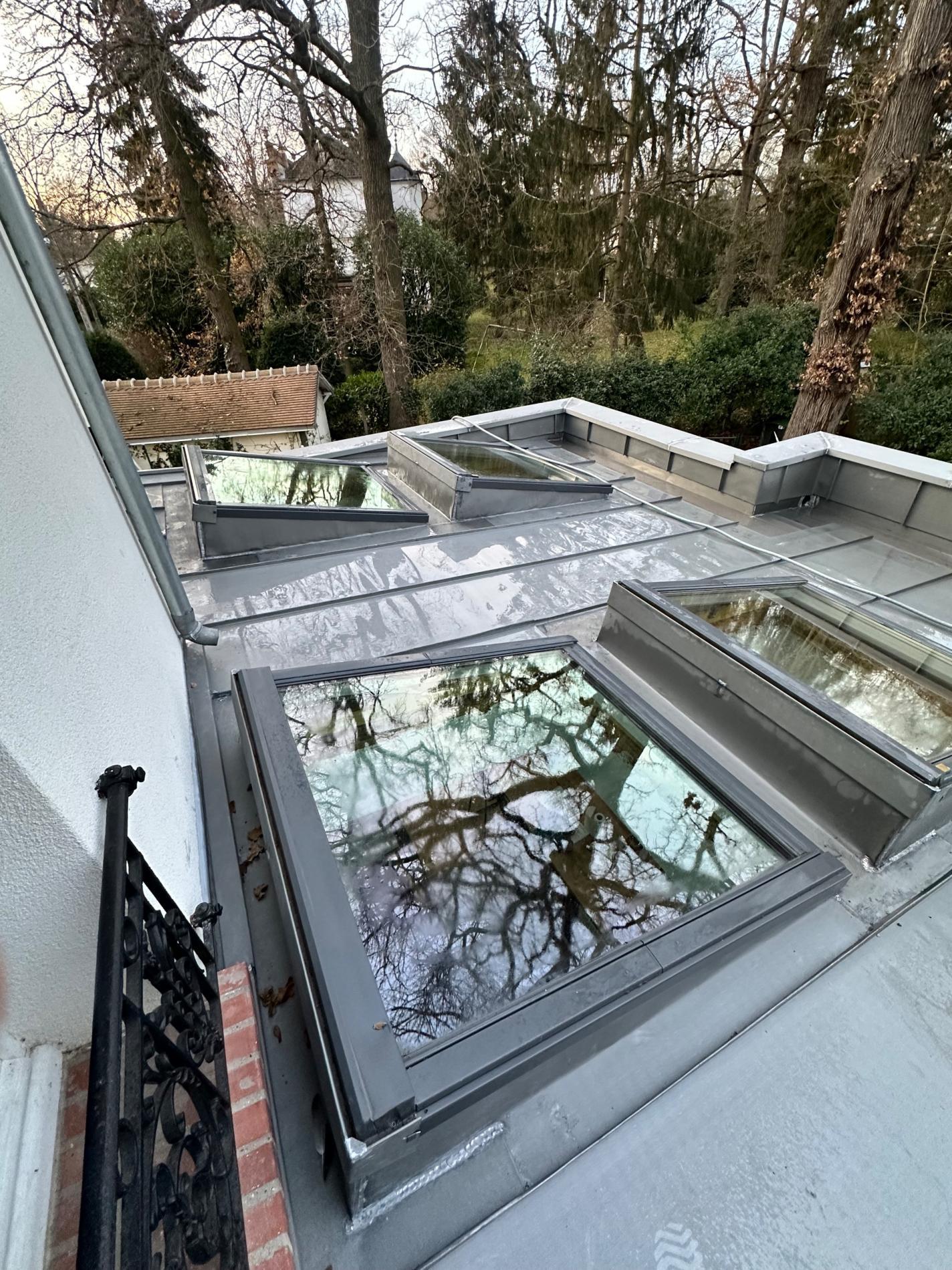 Chantier novembre 2024 réfection d’un terrasson encaissé en joint debout quartz