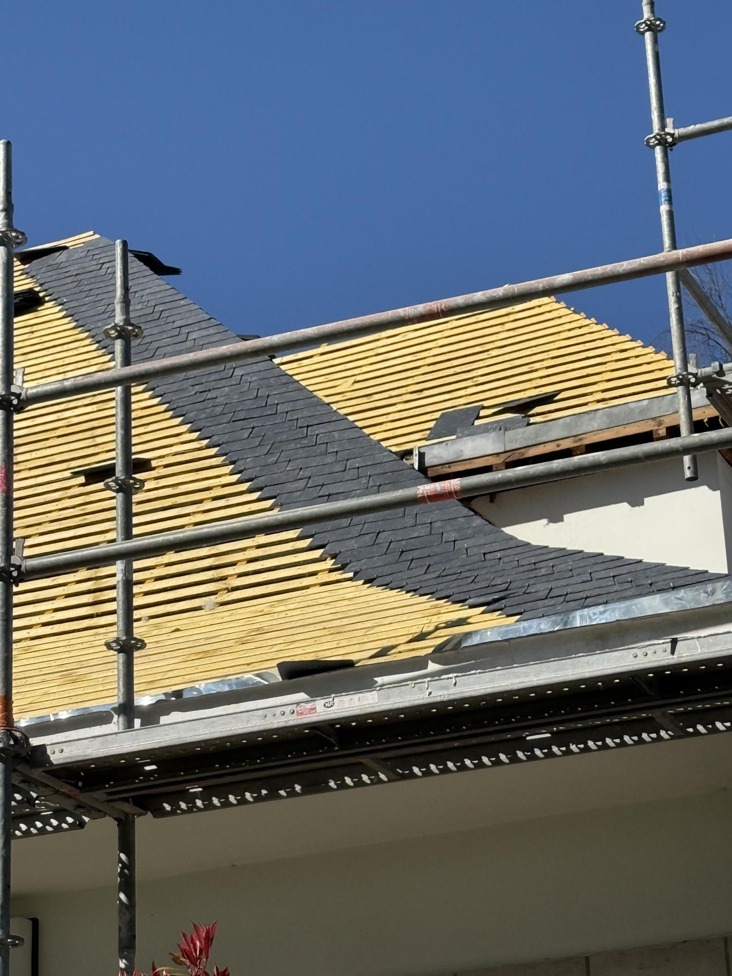 Mars 2025 - suite du chantier ardoise zinc